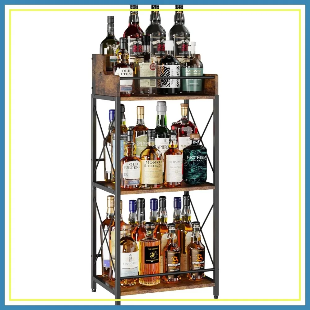 3 Tier Liquor Bottle Display Shelf, Coffee Syrup Rack, Countertop Wine Rack, Mini Bar Stand for Whiskey Spirits (Brown)
3 Tier Liquor Bottle Display Shelf, Coffee Syrup Rack, Countertop Wine Rack, Mini Bar Stand for Whiskey Spirits (Brown)