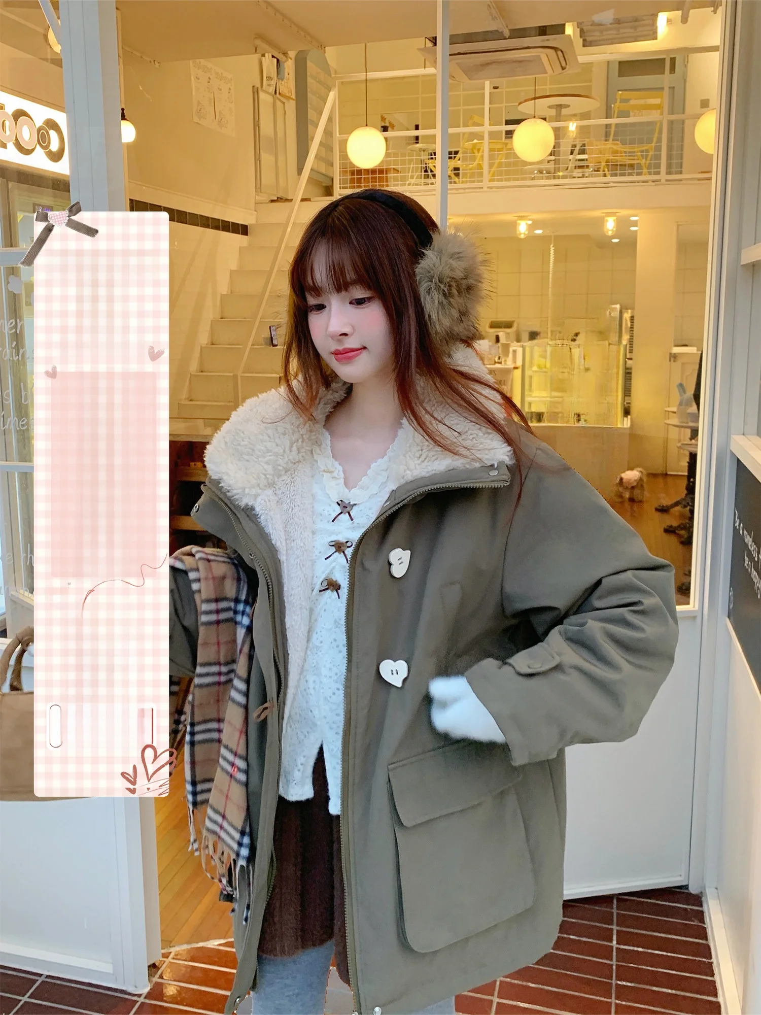 Bibi Bency Women's Parka Coat 2025 New Thi Warm Workwear Sle Cotton Jaet with Fur Collar Mid-Length Sweet Sle
Bibi Bency Women's Parka Coat 2025 New Thi Warm Workwear Sle Cotton Jaet with Fur Collar Mid-Length Sweet Sle