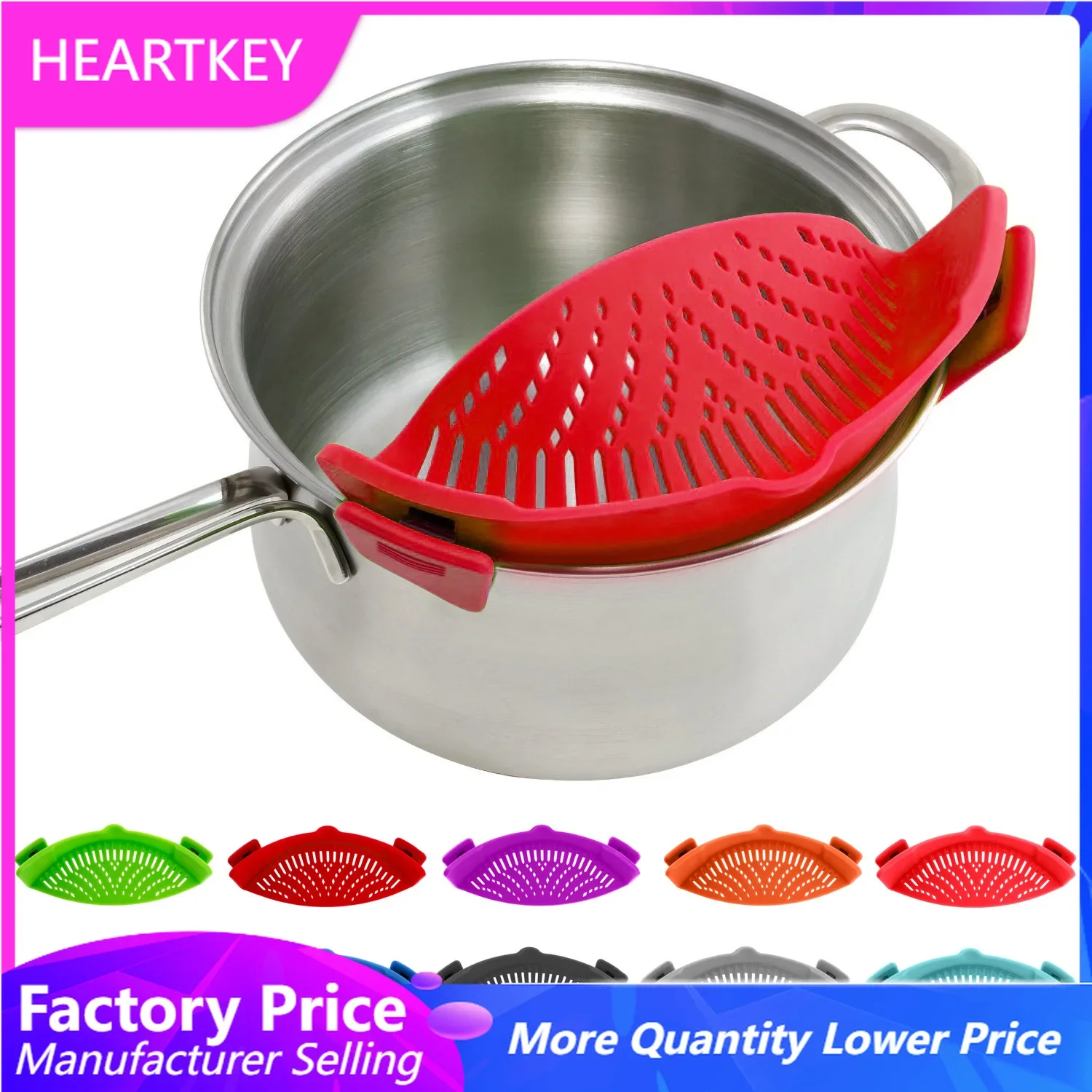 Fits All Pots Food Grade Stainless Steel Clip On Strainer Silicone Colander
Fits All Pots Food Grade Stainless Steel Clip On Strainer Silicone Colander