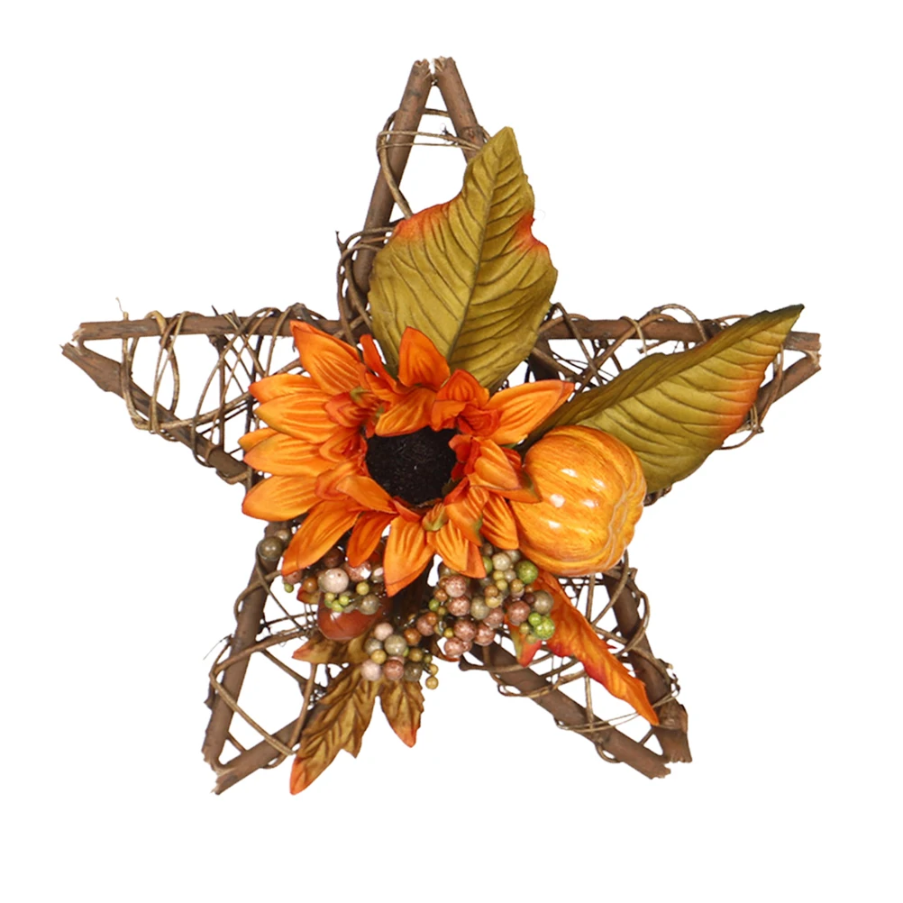 Wicker Rattan Adornment Faux Sunflower Pumpkin Wall Wicker Star Decor Hanging Decor Natural Style Home Garden nament
Wicker Rattan Adornment Faux Sunflower Pumpkin Wall Wicker Star Decor Hanging Decor Natural Style Home Garden nament