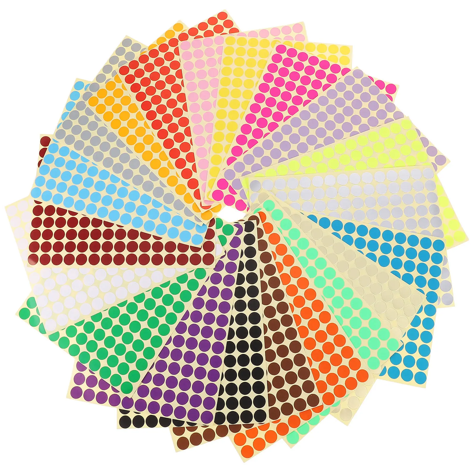 20 Sheets Colored Dot Stickers Round Self-Adhesive Color Coding Labels for Home Office School Jars Bottles Containers Drawing
20 Sheets Colored Dot Stickers Round Self-Adhesive Color Coding Labels for Home Office School Jars Bottles Containers Drawing