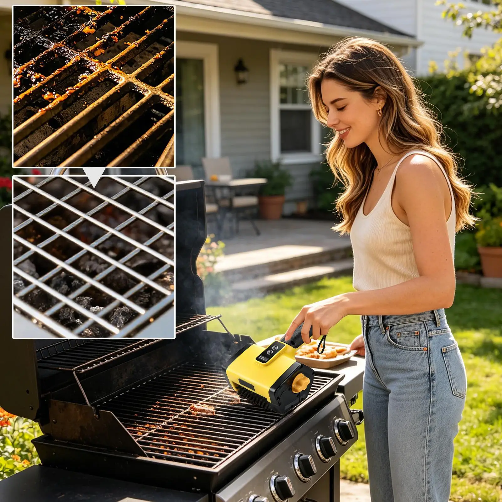 Electric Grill Brush For Outdoor 3000mAh 2 Powerful Speed Rechargeable Electric Grill Cleaner For Barbecue Grates Oven Kitchen
Electric Grill Brush For Outdoor 3000mAh 2 Powerful Speed Rechargeable Electric Grill Cleaner For Barbecue Grates Oven Kitchen