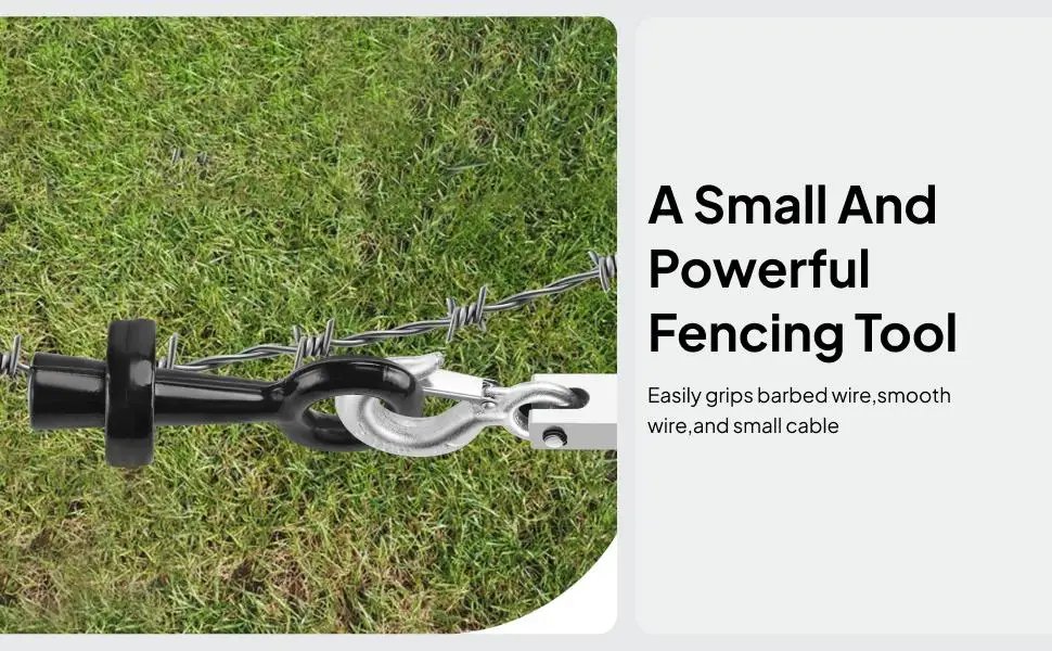 Barbed Wire Puller High Tensile Smooth Wire Field Fence Fence Stretcher Replacement Fence Wire Gripper for Agricultural Fencing 
Barbed Wire Puller High Tensile Smooth Wire Field Fence Fence Stretcher Replacement Fence Wire Gripper for Agricultural Fencing