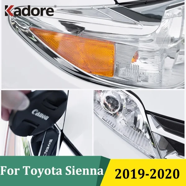 For Toyota Sienna 2019 2020 ABS Chrome Headlight Cover Trim Head Lamps Light Frame Sticker Car Accessories
For Toyota Sienna 2019 2020 ABS Chrome Headlight Cover Trim Head Lamps Light Frame Sticker Car Accessories