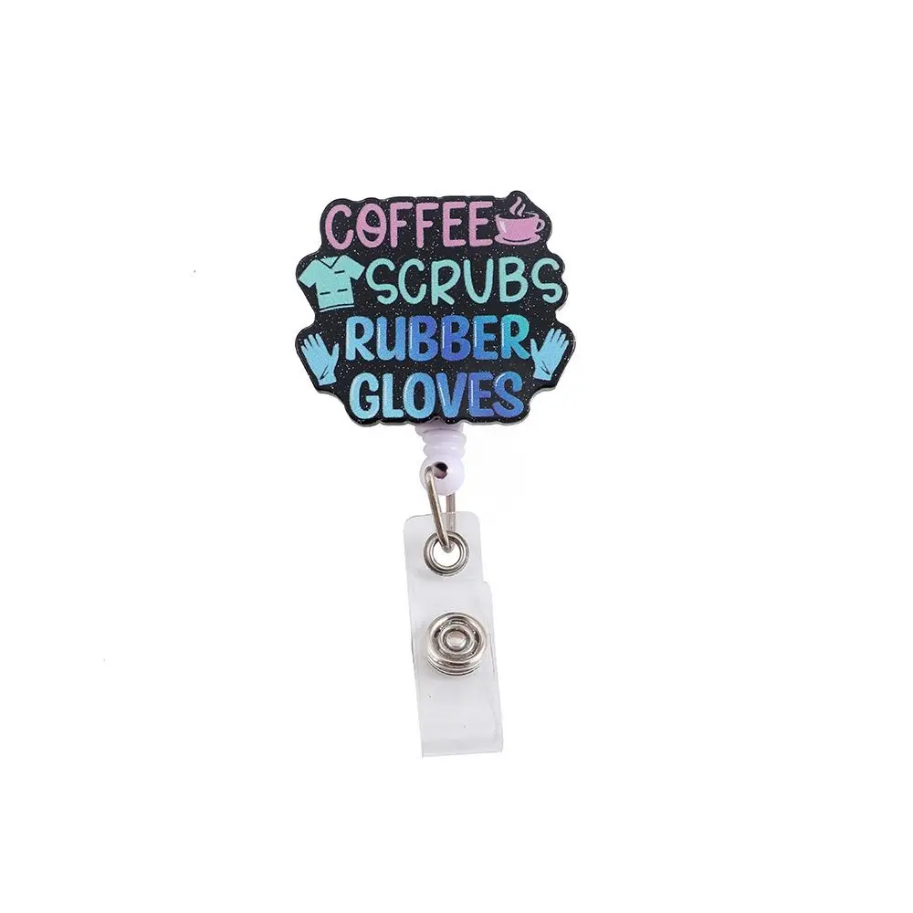 360 Rotating Retractable Badge Reel Simplicity Alligator Clip Easy To Pull Buckle Glitter Name Tag Nurse ID Holder Hospital Use
360 Rotating Retractable Badge Reel Simplicity Alligator Clip Easy To Pull Buckle Glitter Name Tag Nurse ID Holder Hospital Use