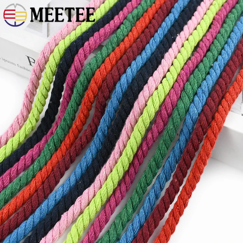 2/3/4/5/10M 5mm Colored Cotton Cord 3 Shares Twisted Rope Home Sewing Braided Strings Bag Drawstring Cords Garment Accessories
2/3/4/5/10M 5mm Colored Cotton Cord 3 Shares Twisted Rope Home Sewing Braided Strings Bag Drawstring Cords Garment Accessories