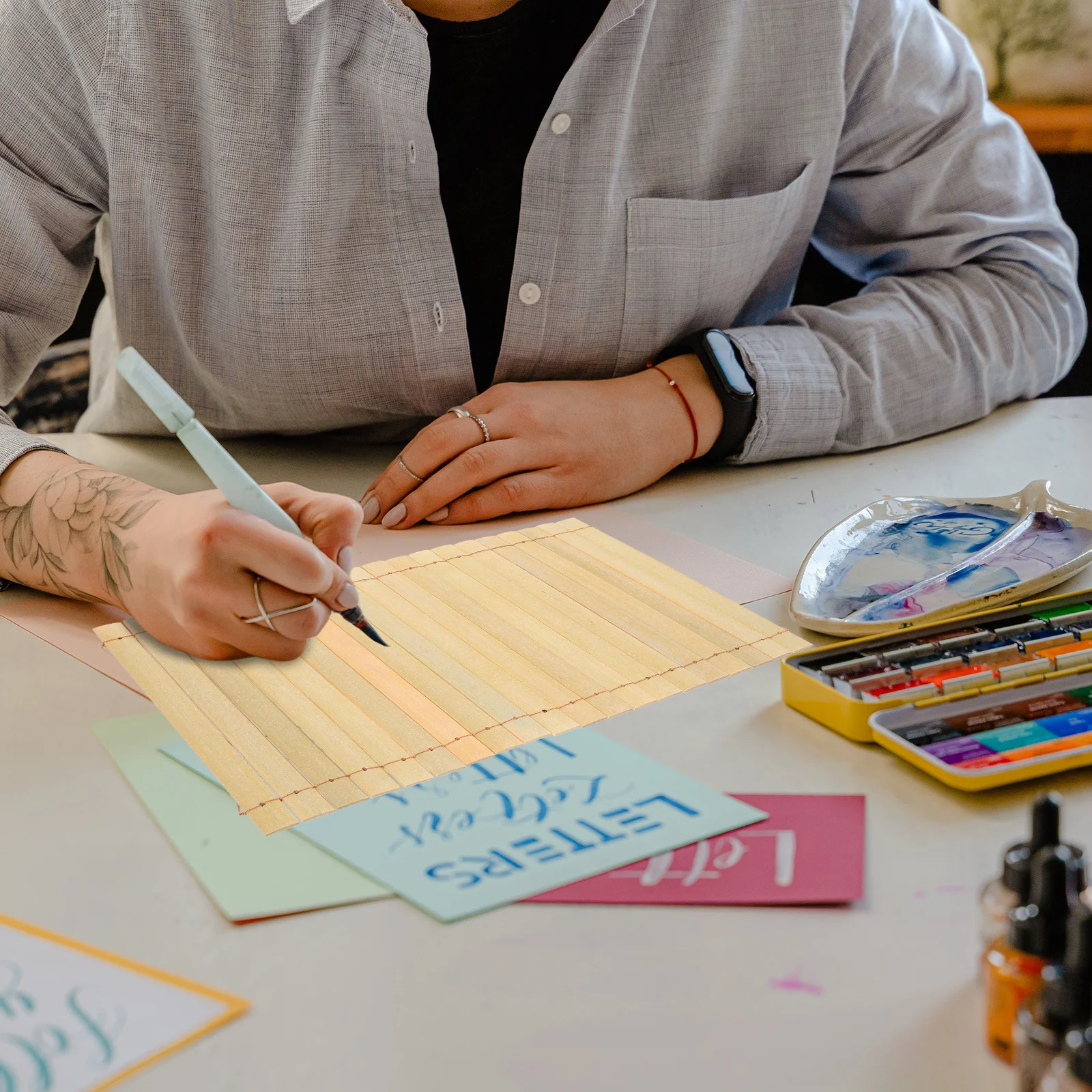 Blank Bamboo Sheet Writable Diy Calligraphy Craft For Home Decor Cup Coaster Menu Making Thermal Pad Retro Chinese Book Ornament
Blank Bamboo Sheet Writable Diy Calligraphy Craft For Home Decor Cup Coaster Menu Making Thermal Pad Retro Chinese Book Ornament