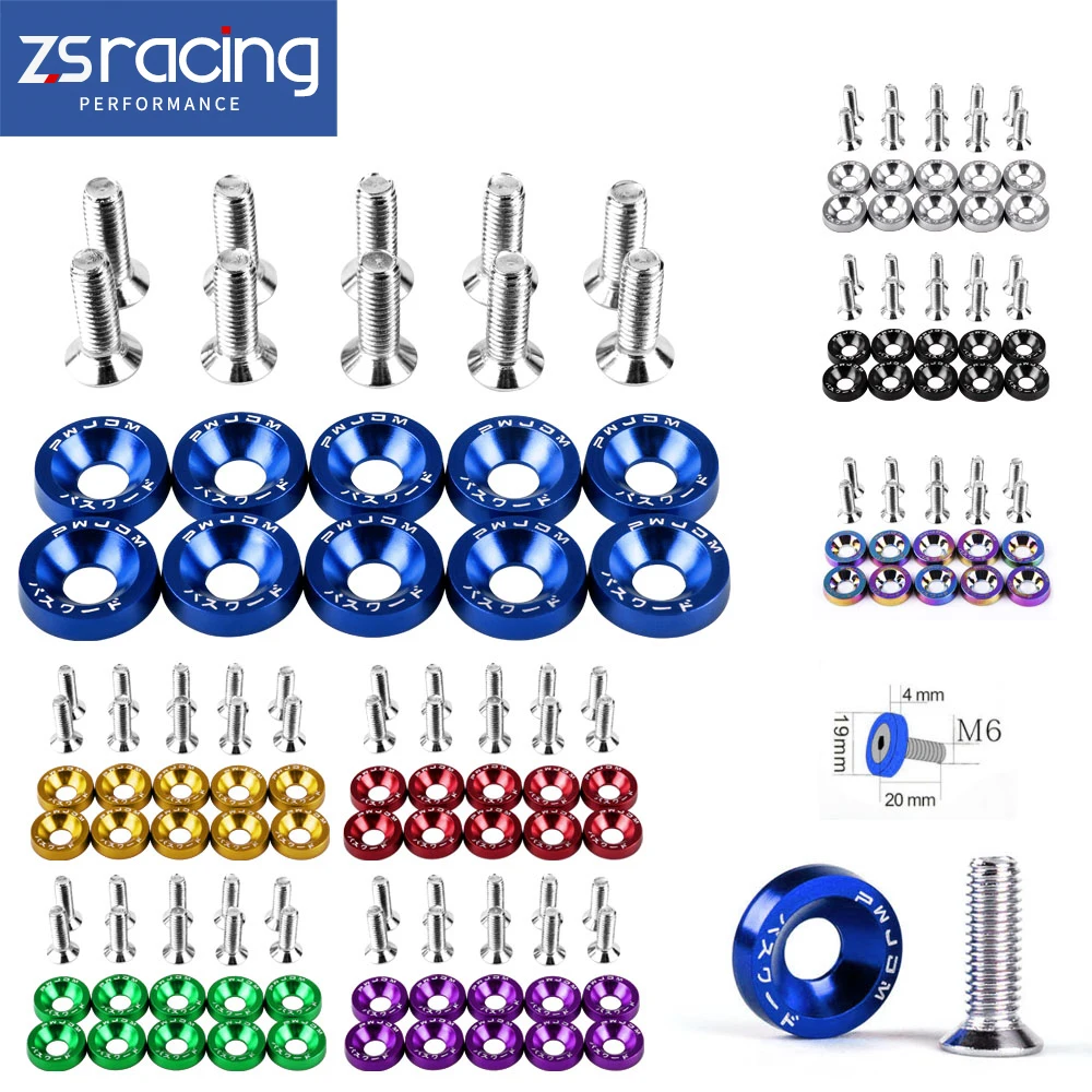 ZSRacing 10PCS Car Modified Hex Fasteners with Fender Washer M6X20 Aluminum JDM Bumper Engine Concave Screws For Honda QRF002
ZSRacing 10PCS Car Modified Hex Fasteners with Fender Washer M6X20 Aluminum JDM Bumper Engine Concave Screws For Honda QRF002