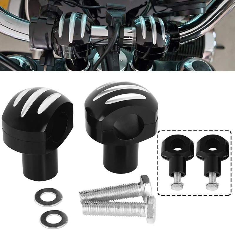 25 мм зажим для руля мотоцикла, комплект подъемников, крепление для Harley Honda Kawasaki Suzuki, 1 дюйм, черные универсальные стойки для руля 
25 мм зажим для руля мотоцикла, комплект подъемников, крепление для Harley Honda Kawasaki Suzuki, 1 дюйм, черные универсальные стойки для руля