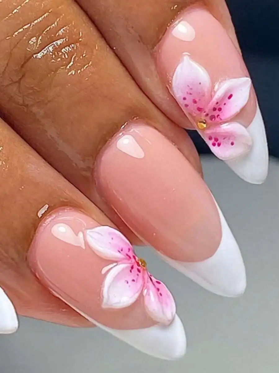 24pcs Flower Nail Stickers, Almond-Shaped 3D Gel Nail Art, Create Floral Nail Designs, French Acrylic Press-On Nails, Long-Lasti
24pcs Flower Nail Stickers, Almond-Shaped 3D Gel Nail Art, Create Floral Nail Designs, French Acrylic Press-On Nails, Long-Lasti