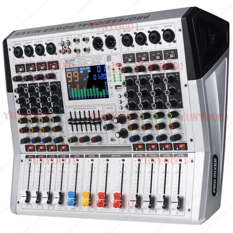 Professional mixer with integrated amplifier high-power home stage performance reverberation Bluetooth USB audio set
Professional mixer with integrated amplifier high-power home stage performance reverberation Bluetooth USB audio set