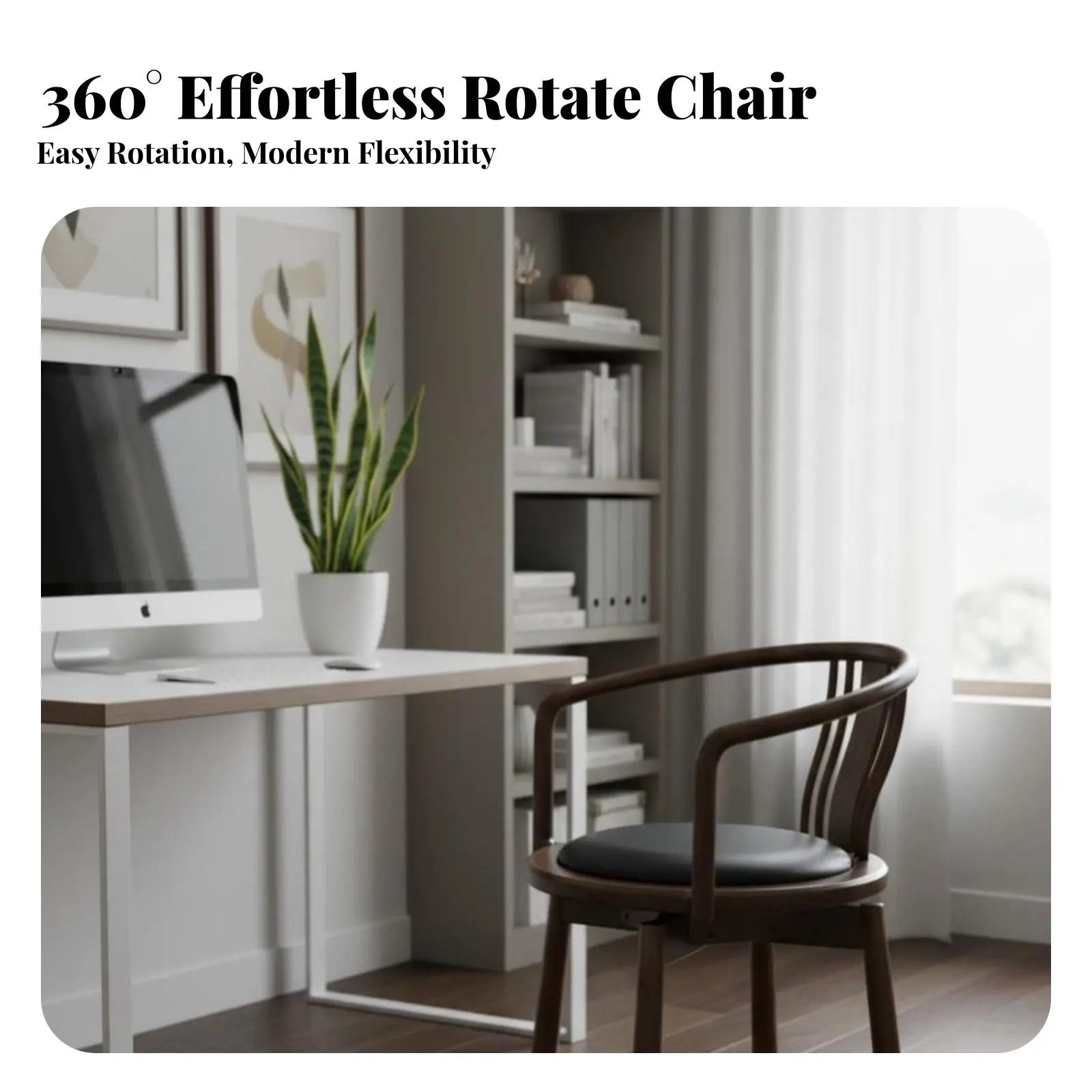 Wheeled Wooden Study Chair Curved spinerest rotating Seat effortlessRolling Casters Easy Assembly for Students, Professionals
Wheeled Wooden Study Chair Curved spinerest rotating Seat effortlessRolling Casters Easy Assembly for Students, Professionals