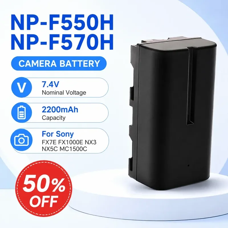 NP-F550H NP-F570H 7.4V 2200mAh for Sony FX7E FX1000E NX3 NX5C MC1500C Replacement Camera Battery Pack for Digital Cameras &
NP-F550H NP-F570H 7.4V 2200mAh for Sony FX7E FX1000E NX3 NX5C MC1500C Replacement Camera Battery Pack for Digital Cameras &