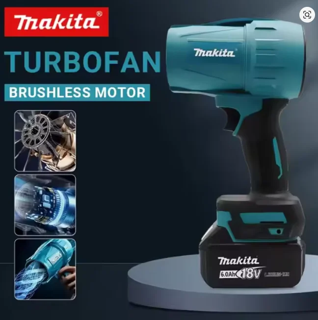 Makita 30000RPM Violent Blower Turbo Jet Fan Electric Air Duster Wind Speed Turbo 18VBattery Rechargeable With Light Car Cleanin
Makita 30000RPM Violent Blower Turbo Jet Fan Electric Air Duster Wind Speed Turbo 18VBattery Rechargeable With Light Car Cleanin