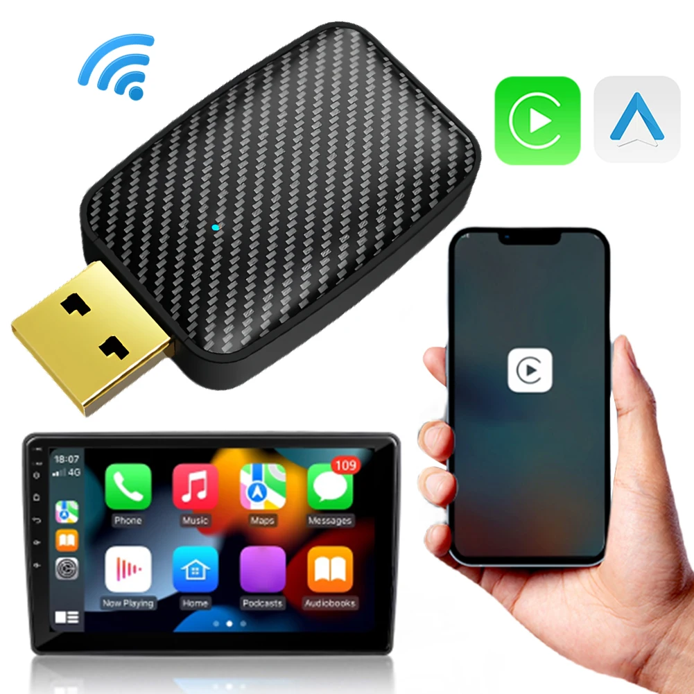 Wireless Carplay Android Auto Adapter Smart AI Box Plug and Play Voice Assistant for Wired Carplay Android Auto Cars
Wireless Carplay Android Auto Adapter Smart AI Box Plug and Play Voice Assistant for Wired Carplay Android Auto Cars