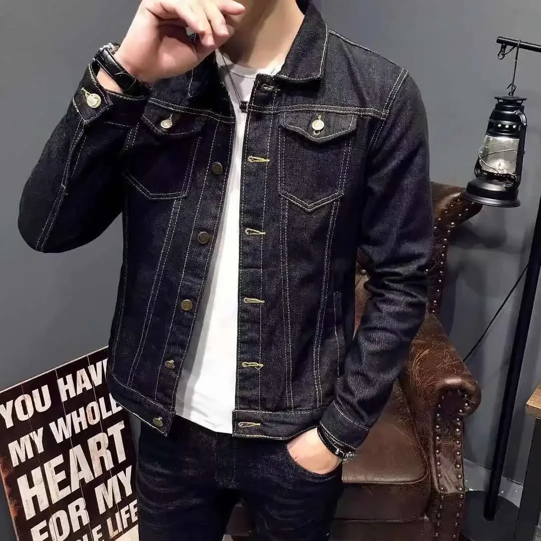 Spring Autumn New Fasion Men's Casual Trendy Korean Washed Vintage Loose Jeans Jacket Multi Pocket Denim Coat Light Blue Black
Spring Autumn New Fasion Men's Casual Trendy Korean Washed Vintage Loose Jeans Jacket Multi Pocket Denim Coat Light Blue Black