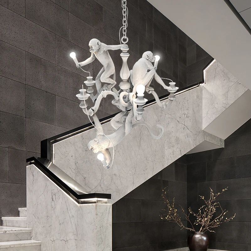 Italy Designer LOFT Vintage Chandeliers Replicas Resin 3 Monkeys Pendant Lights Home Decor Hanging Lamps lustre Lighting Fixture
Italy Designer LOFT Vintage Chandeliers Replicas Resin 3 Monkeys Pendant Lights Home Decor Hanging Lamps lustre Lighting Fixture