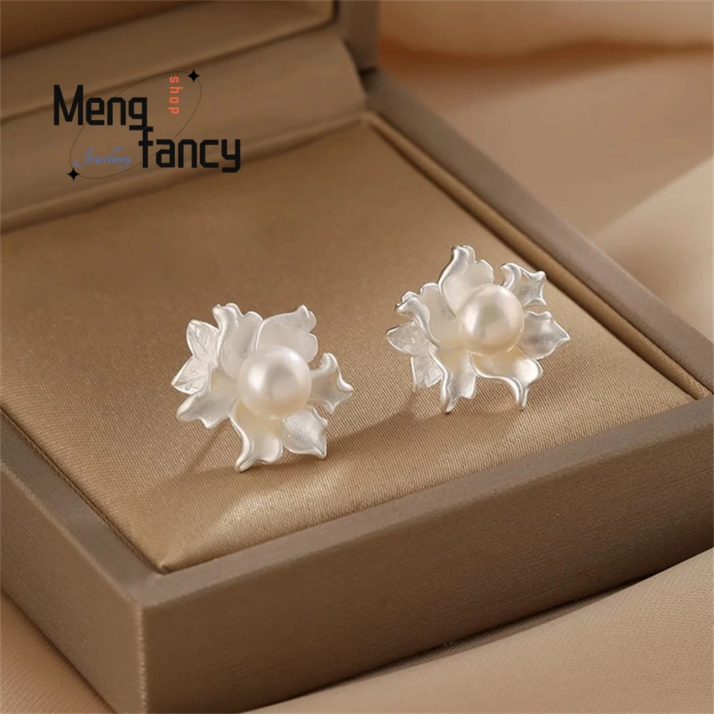 Flower Natural Freshwater Pearl Earrings A High-End Niche Silver Needle Earrings For Women, And Fashionable And Elegant Earrings
Flower Natural Freshwater Pearl Earrings A High-End Niche Silver Needle Earrings For Women, And Fashionable And Elegant Earrings
