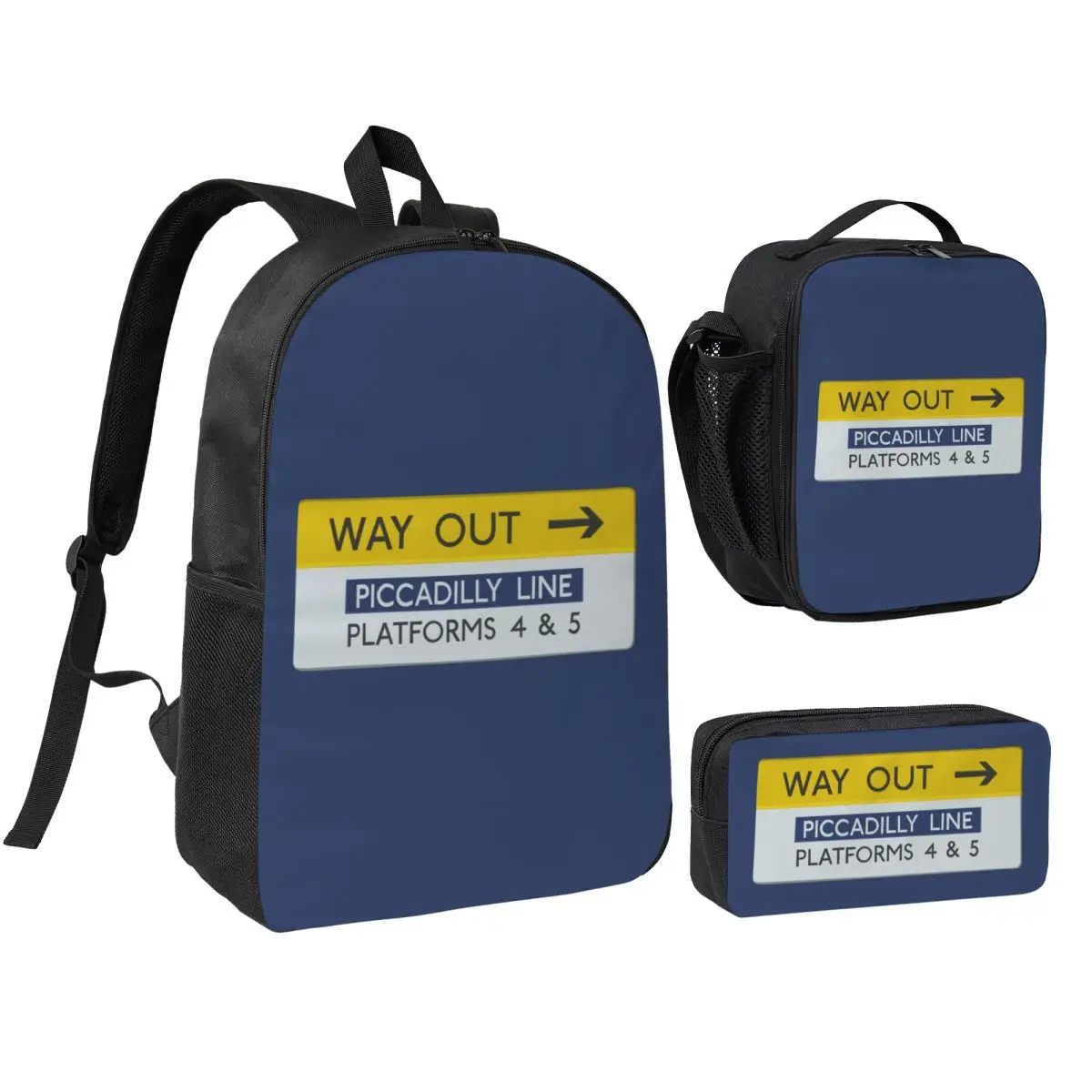 London Underground Way Out Sign Backpack Boys Girls BookBag School Bag Shoulder Bags 3ps Insulated Lunch Bag Pencil Case
London Underground Way Out Sign Backpack Boys Girls BookBag School Bag Shoulder Bags 3ps Insulated Lunch Bag Pencil Case