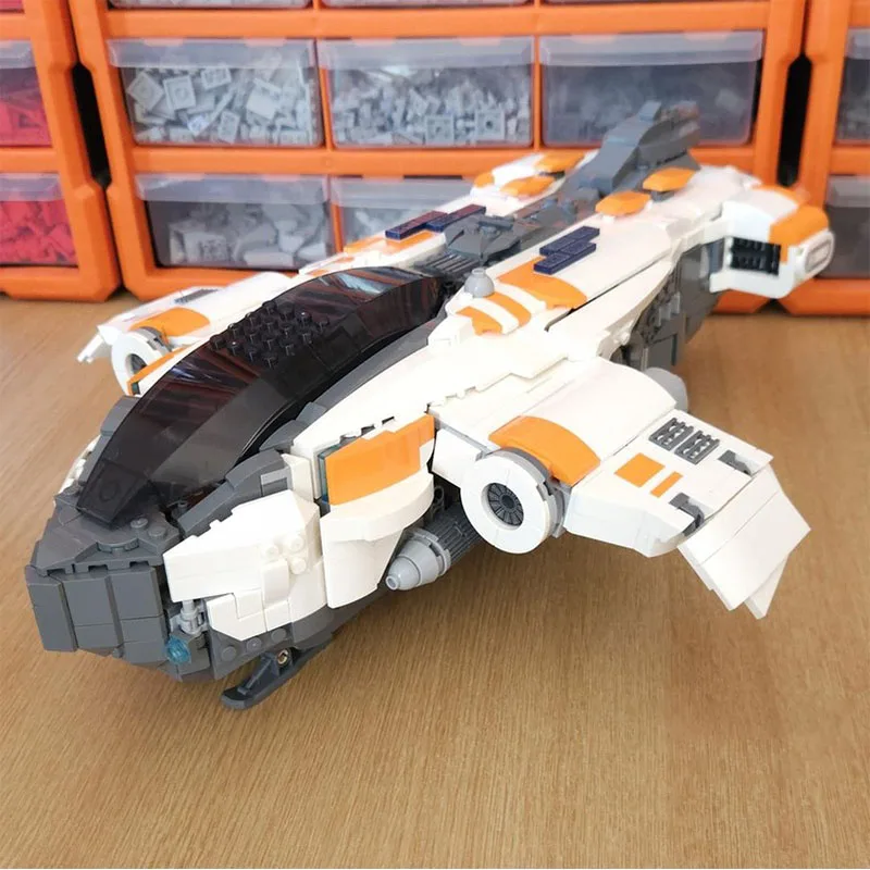 1717PCS MOC-215943 EV-97 Whitetip Exploration Vessel Spaceship Model Building Blocks Bricks Assembly Toy Kids Boy Birthday Gift
1717PCS MOC-215943 EV-97 Whitetip Exploration Vessel Spaceship Model Building Blocks Bricks Assembly Toy Kids Boy Birthday Gift