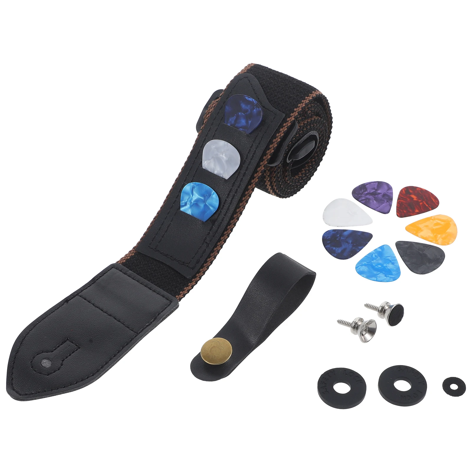 1 set Guitar Strap Kit Acoustic Electric Classical Cotton Pu Lightweight Guitar Supplies Straps Set Instrument Parts
1 set Guitar Strap Kit Acoustic Electric Classical Cotton Pu Lightweight Guitar Supplies Straps Set Instrument Parts