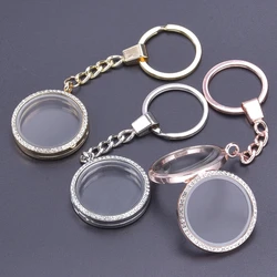 10Pcs/Lot 35mm Round Glass Memory Locket Pendant Keychain For Women Living Picture Floating Relicario Charms Key Ring Jewelry 10Pcs/Lot 35mm Round Glass Memory Locket Pendant Keychain For Women Living Picture Floating Relicario Charms Key Ring Jewelry