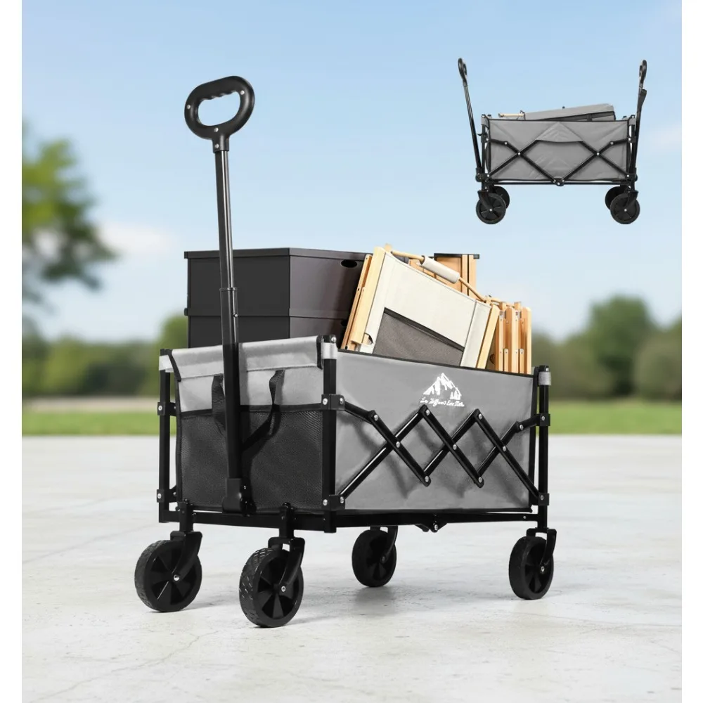 Collapsible Folding Wagon Cart 352LBS Heavy-Duty, Lightweight Utility Cart for Beach Camping Groceries Moving
Collapsible Folding Wagon Cart 352LBS Heavy-Duty, Lightweight Utility Cart for Beach Camping Groceries Moving