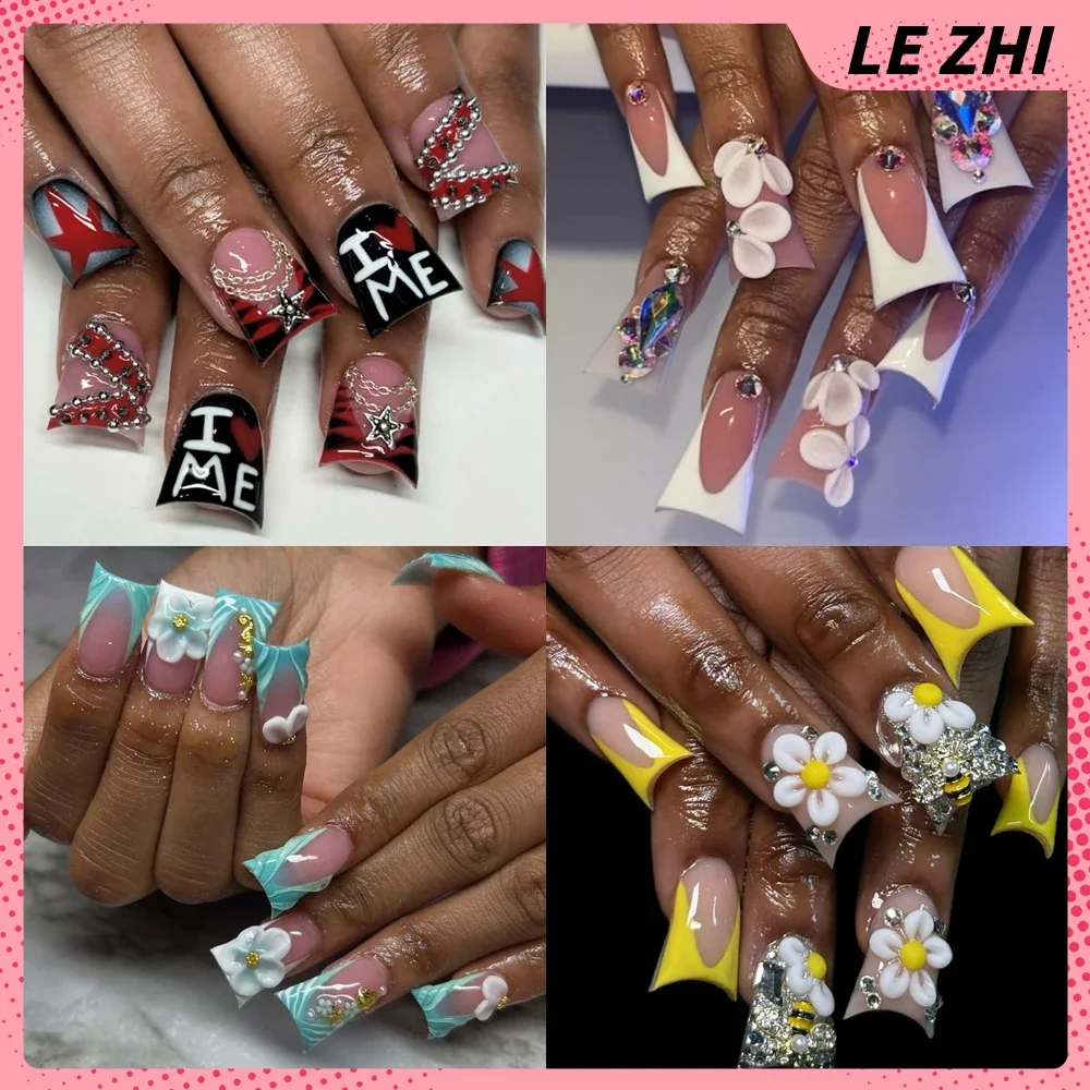 10Pcs Short Duck Handmade 3D Flowers Press On Nails Art French Pink Hellokitty Diamond Pearl Hand-Drawn Nail Art Sticker Gift
10Pcs Short Duck Handmade 3D Flowers Press On Nails Art French Pink Hellokitty Diamond Pearl Hand-Drawn Nail Art Sticker Gift