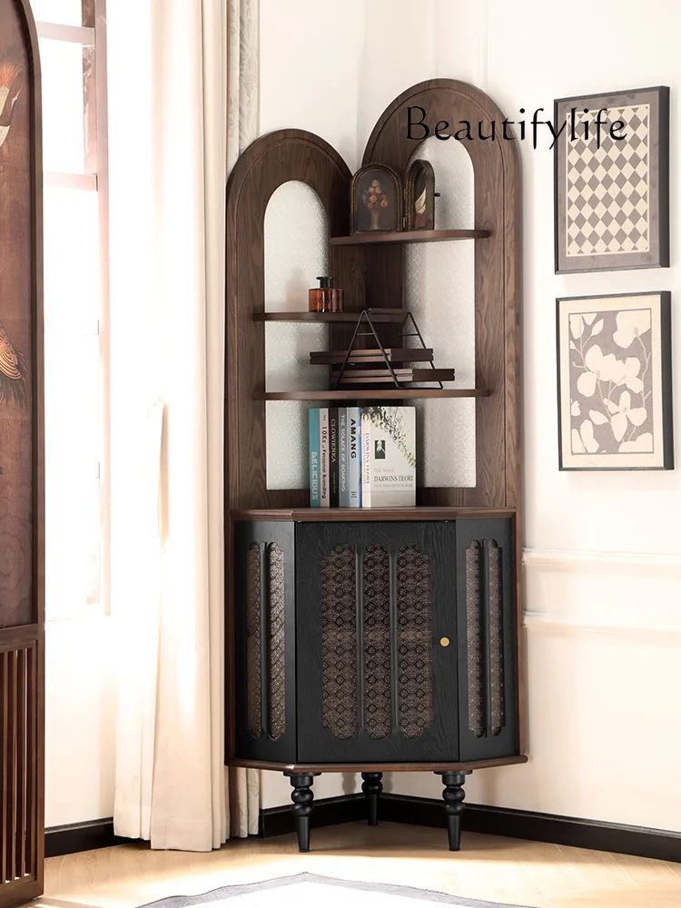 French retro all-solid wood corner cabinet, living room wall decoration, antique American designer
French retro all-solid wood corner cabinet, living room wall decoration, antique American designer