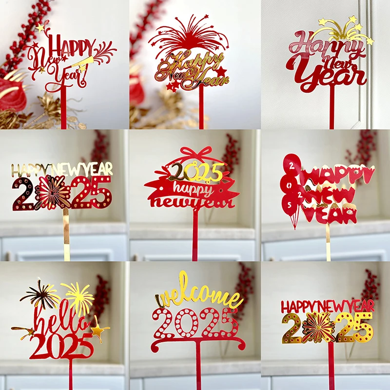 2025 New Year Happy Party Cake Toppers Red Gold Acrylic Family A New Year's Eve Party Cake Topper Dessert Decoration
2025 New Year Happy Party Cake Toppers Red Gold Acrylic Family A New Year's Eve Party Cake Topper Dessert Decoration