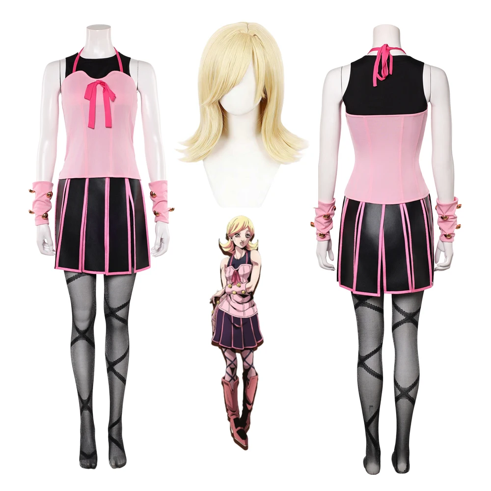 Lucy Steel Cosplay Costume Pink Outfits For Women Anime JoJo Bizarre Adventure Steel Ball Run Cos Halloween Carnival Suit
Lucy Steel Cosplay Costume Pink Outfits For Women Anime JoJo Bizarre Adventure Steel Ball Run Cos Halloween Carnival Suit