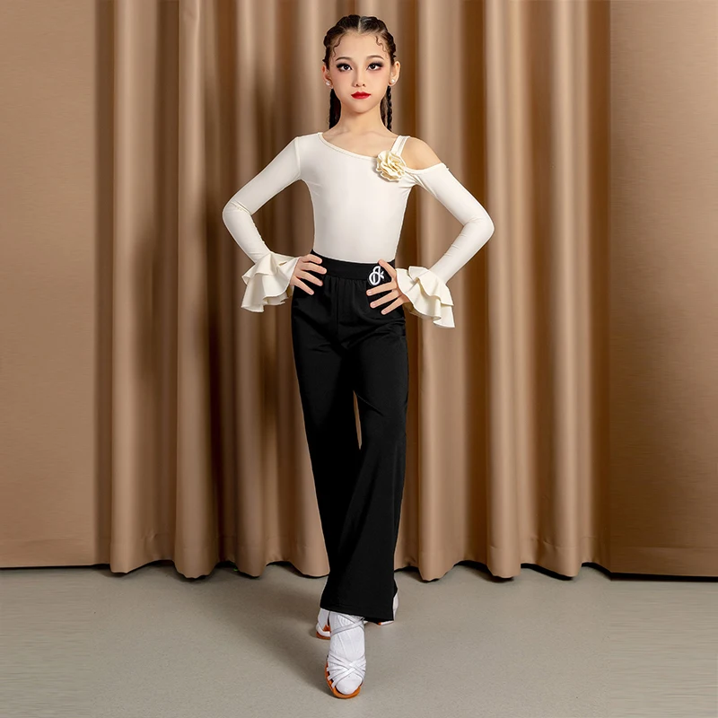 2025 New Latin Dance Costume Girls Off White Long Sleeve Tops Practice Dress Waltz Dance Clothing Kids Performance Dress XH2450
2025 New Latin Dance Costume Girls Off White Long Sleeve Tops Practice Dress Waltz Dance Clothing Kids Performance Dress XH2450