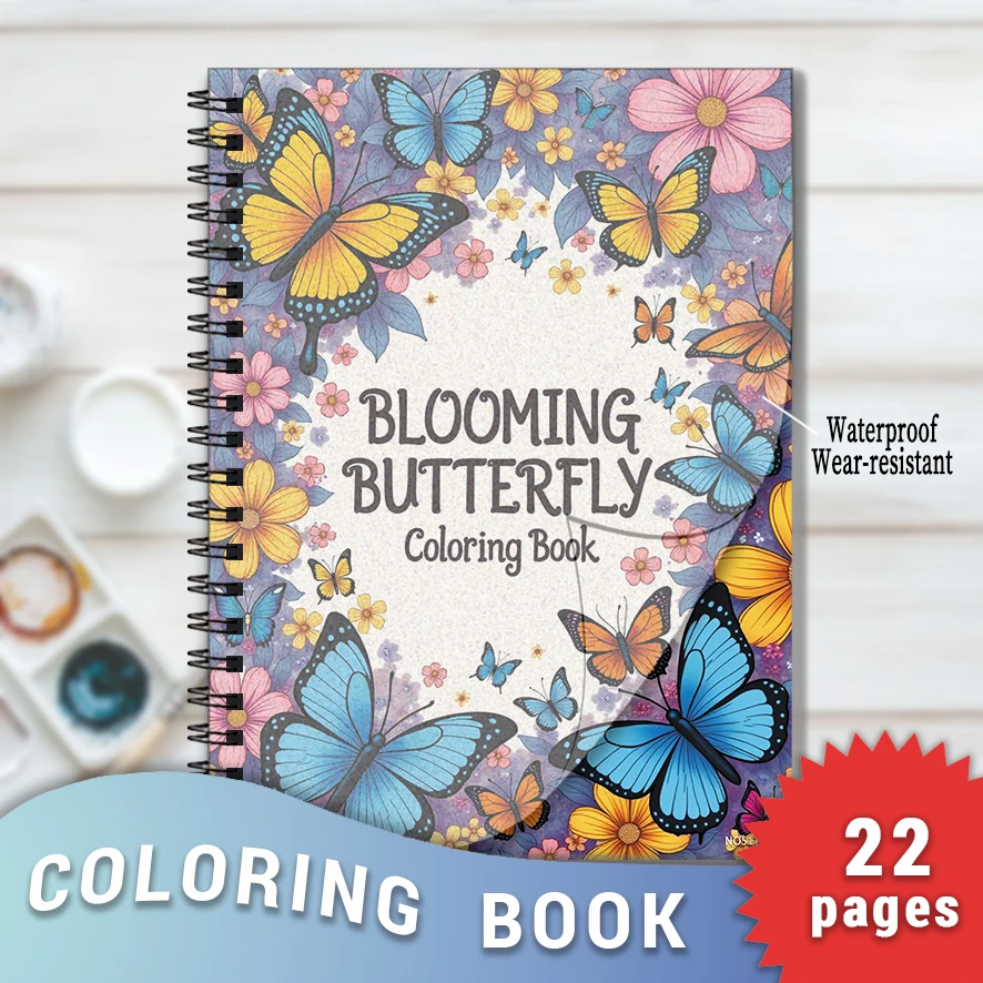 "Blooming Butterfly" Coloring Book - 8.3 x 11.2 inches, 22 Pages | Ideal for Gifting & Stress Relief
"Blooming Butterfly" Coloring Book - 8.3 x 11.2 inches, 22 Pages | Ideal for Gifting & Stress Relief