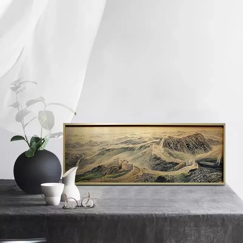 Desktop desk decoration, high-end copperplate engraving "Wanli Great Wall" new Chinese ornament
Desktop desk decoration, high-end copperplate engraving "Wanli Great Wall" new Chinese ornament