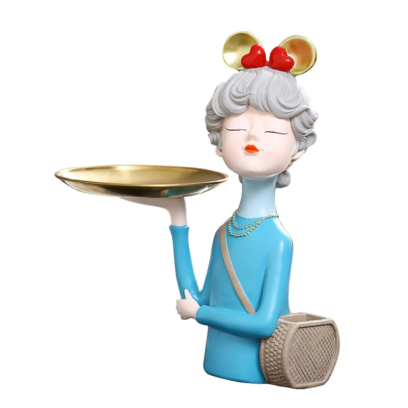 Chic Cartoon Girl Statue Sculpture Figurine Keys Storage Holder Dish for Entrance Candy Trinkets Bookshelf Decor
Chic Cartoon Girl Statue Sculpture Figurine Keys Storage Holder Dish for Entrance Candy Trinkets Bookshelf Decor