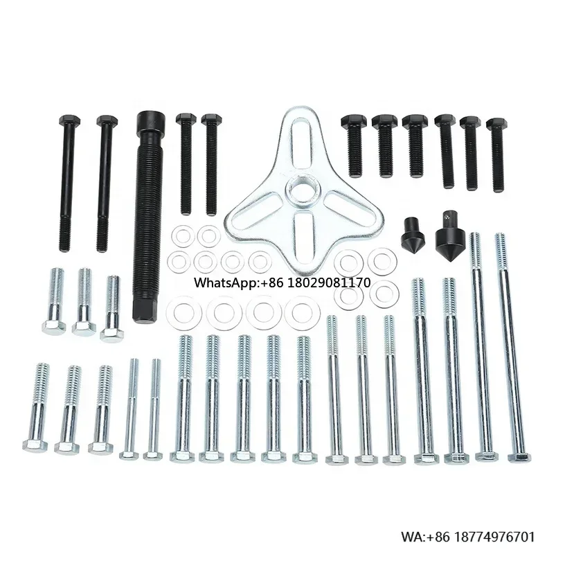 46PCS Harmonic Balancer Puller Kit Flywheel Remover Crankshaft Pulley Removal Steering Wheel Pulling Set for Car
46PCS Harmonic Balancer Puller Kit Flywheel Remover Crankshaft Pulley Removal Steering Wheel Pulling Set for Car