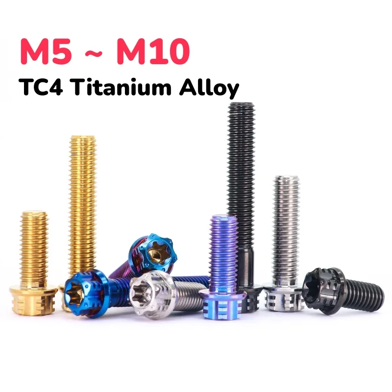 M5 M6 M8 M10 TC4 Titanium Alloy Torx Head Flange Bolts Motorcycle Caliper Screws Pitch: 0.8/1.0/1.25mm
M5 M6 M8 M10 TC4 Titanium Alloy Torx Head Flange Bolts Motorcycle Caliper Screws Pitch: 0.8/1.0/1.25mm