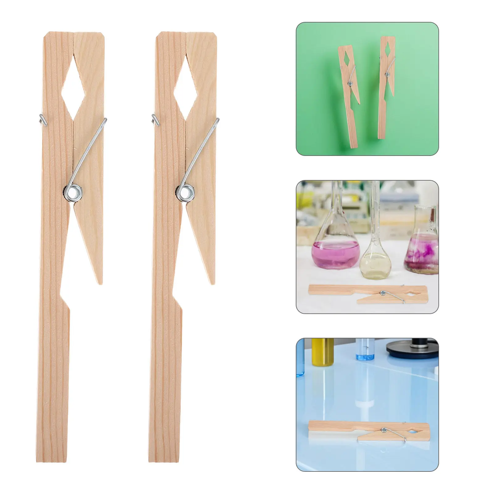 10Pcs Wood Test Tube Clips Polished Laboratory Clamp Holders for Glass Test Tubes Chemistry Science Experiments 7.09x1.34x0.63in
10Pcs Wood Test Tube Clips Polished Laboratory Clamp Holders for Glass Test Tubes Chemistry Science Experiments 7.09x1.34x0.63in