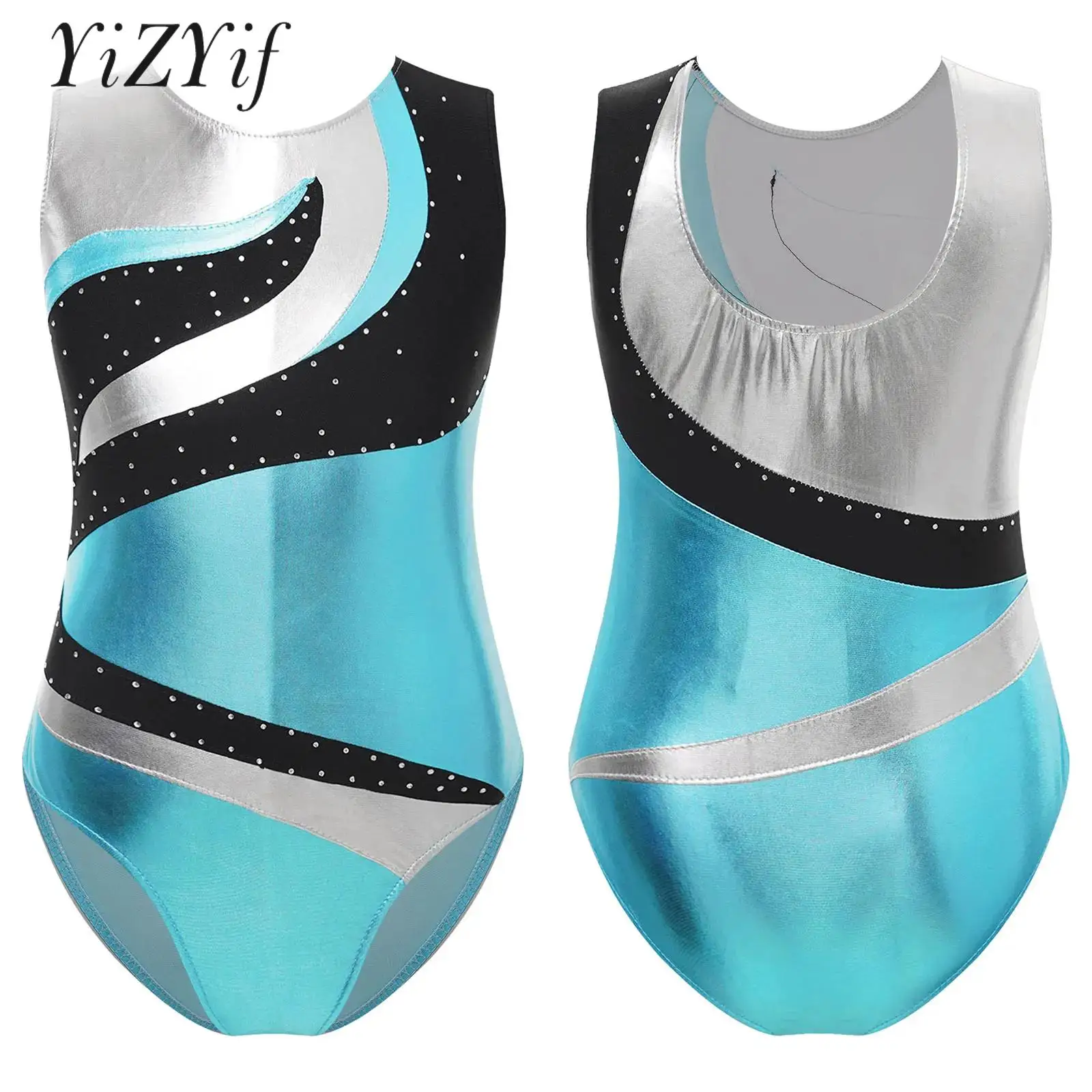 Kids Girls Sleeveless Gymnastics Unitard Ballet Jazz Hip Hop Dance Bodysuit Team Uniform Dancewear Bronzing Cloth Dance Leotards
Kids Girls Sleeveless Gymnastics Unitard Ballet Jazz Hip Hop Dance Bodysuit Team Uniform Dancewear Bronzing Cloth Dance Leotards