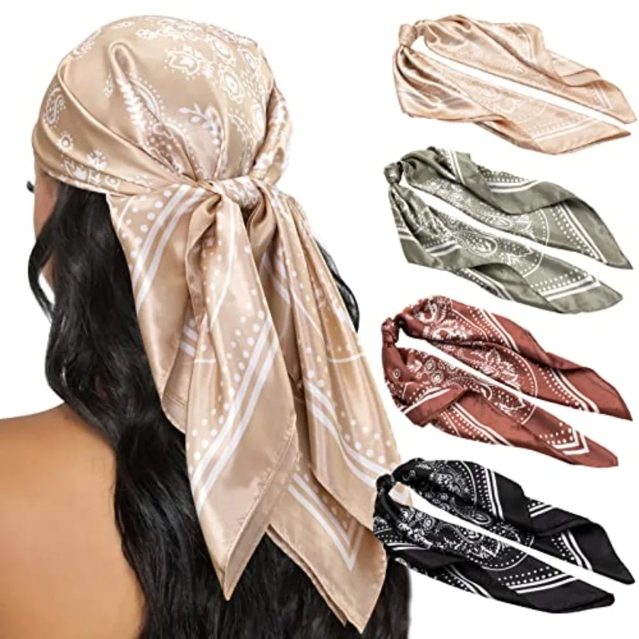 Limited-time offer 4PCS Head Scarf for Women 35" Head Scarves Silk Like Satin Neck Scarfs Square Bandana Hair Wraps Scarf for S
Limited-time offer 4PCS Head Scarf for Women 35" Head Scarves Silk Like Satin Neck Scarfs Square Bandana Hair Wraps Scarf for S