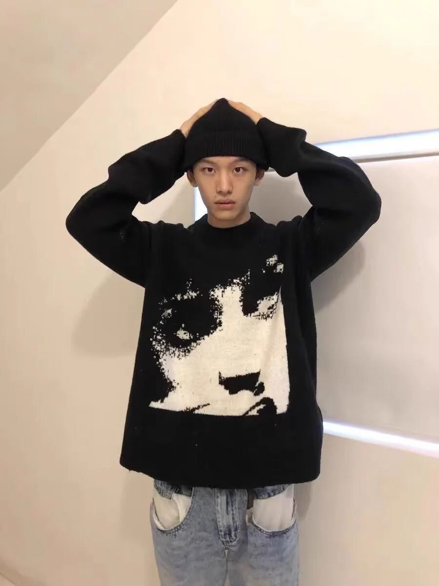 American Retro Color Blo Knitted Sweater Loose Fit Overhead round Ne Men's Autumn Winter Faion Brand Lazy Sle Knitwear
American Retro Color Blo Knitted Sweater Loose Fit Overhead round Ne Men's Autumn Winter Faion Brand Lazy Sle Knitwear