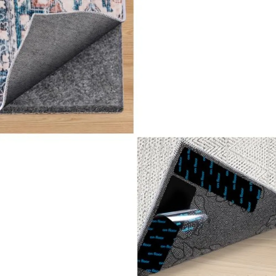 Felt Non Slip Rug Pads 8×10 Ft + 8PCS Rug Tape