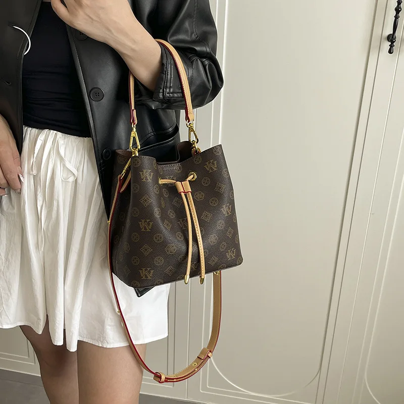 Сумка-ведро с принтом 202, роскошная женская сумочка под мышками, шикарная сумка через плечо, модная сумка через плечо, сумка-слинг «день-ночь»