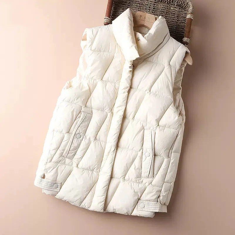 Winter Stand-up Collar Down Cotton Vest Women's Clothing Casual Waistcoat Spring Autumn Sleeveless Cotton Jackets Coats jp467
Winter Stand-up Collar Down Cotton Vest Women's Clothing Casual Waistcoat Spring Autumn Sleeveless Cotton Jackets Coats jp467