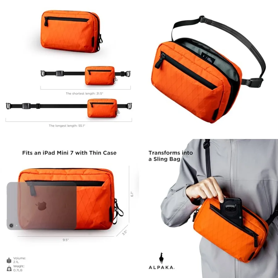 ALPAKA Elements Tech Case - Travel Organizer Pouch for Electronics, Cables, EDC with Weatherproof Fabrics, YKK Zippers
ALPAKA Elements Tech Case - Travel Organizer Pouch for Electronics, Cables, EDC with Weatherproof Fabrics, YKK Zippers