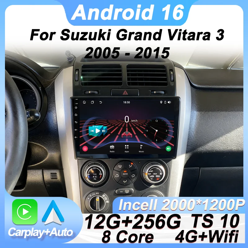 Android 16 For Suzuki Grand Vitara 3 2005 - 2015 Android Auto Car Radio Multimedia Player 8 Core Touch Screen Carplay BT DSP
Android 16 For Suzuki Grand Vitara 3 2005 - 2015 Android Auto Car Radio Multimedia Player 8 Core Touch Screen Carplay BT DSP