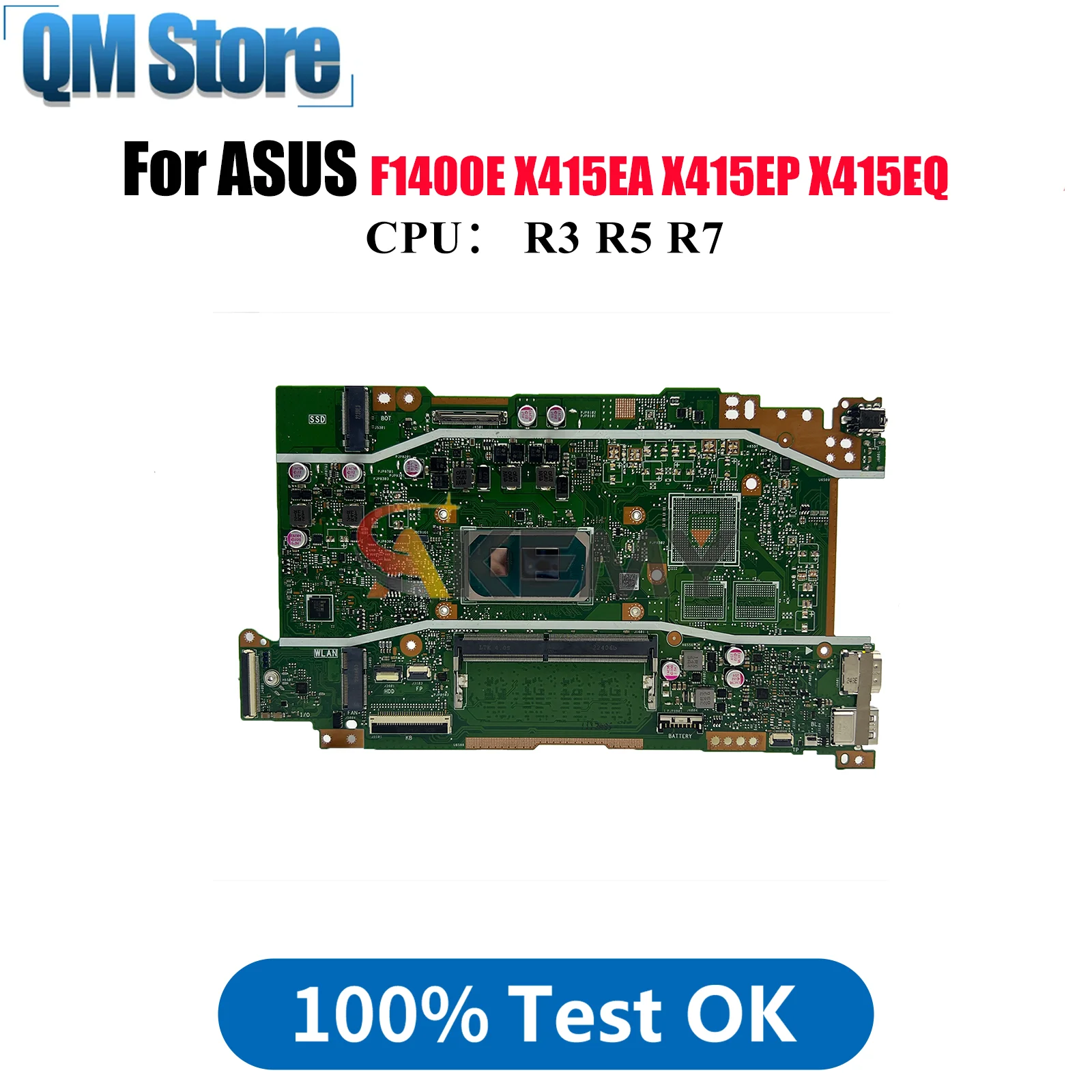 X415EA Материнская плата для ноутбука ASUS VivoBook X415EA F1400E X415EP X415EQ F1500E V5200E V4200E X415E Материнская плата с процессором R3 R5 R7
X415EA Материнская плата для ноутбука ASUS VivoBook X415EA F1400E X415EP X415EQ F1500E V5200E V4200E X415E Материнская плата с процессором R3 R5 R7