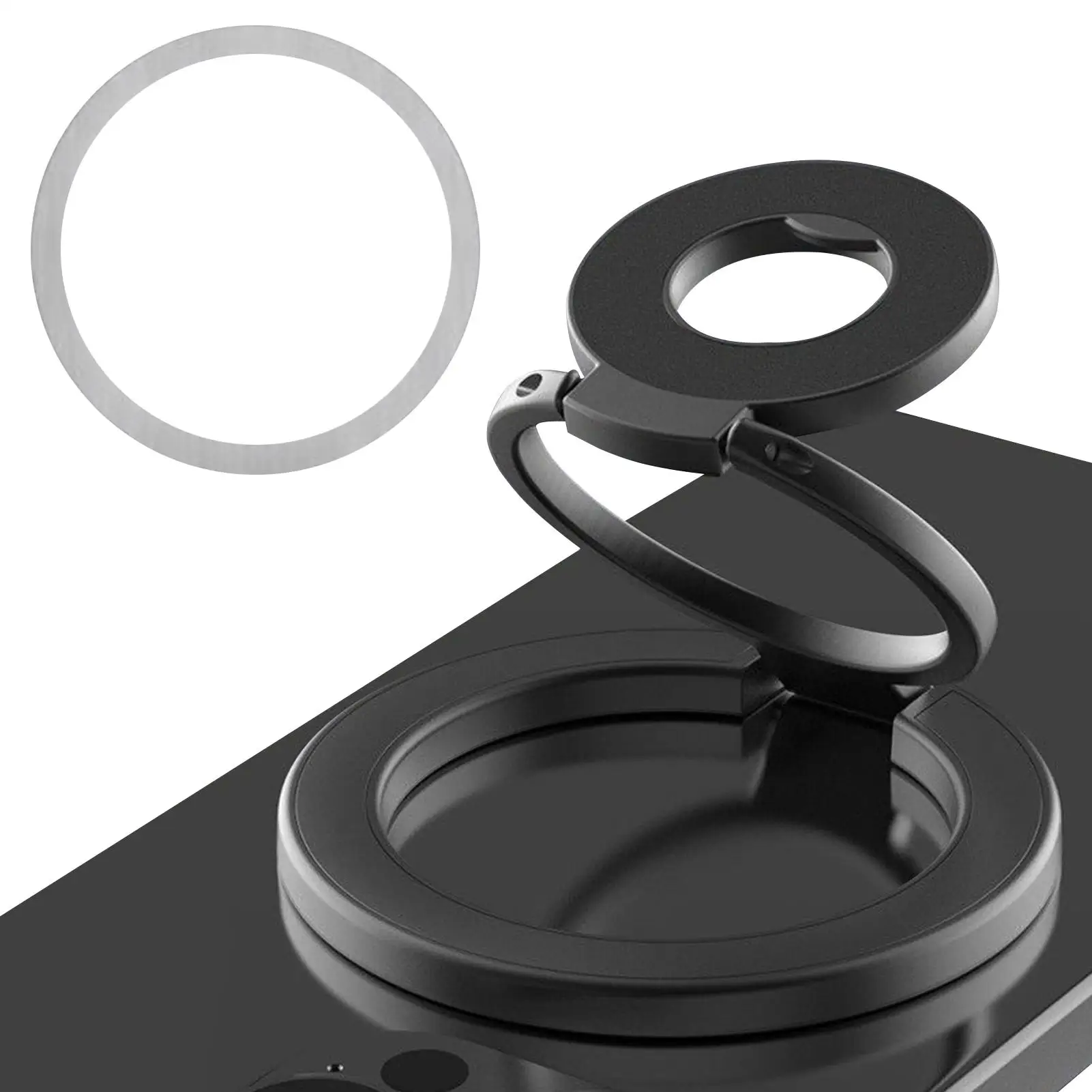 Магнитный держатель для телефона с двойным кольцом и сильной магнитной пряжкой, вращающийся магнитный портативный настольный опорный кронштейн 
Магнитный держатель для телефона с двойным кольцом и сильной магнитной пряжкой, вращающийся магнитный портативный настольный опорный кронштейн