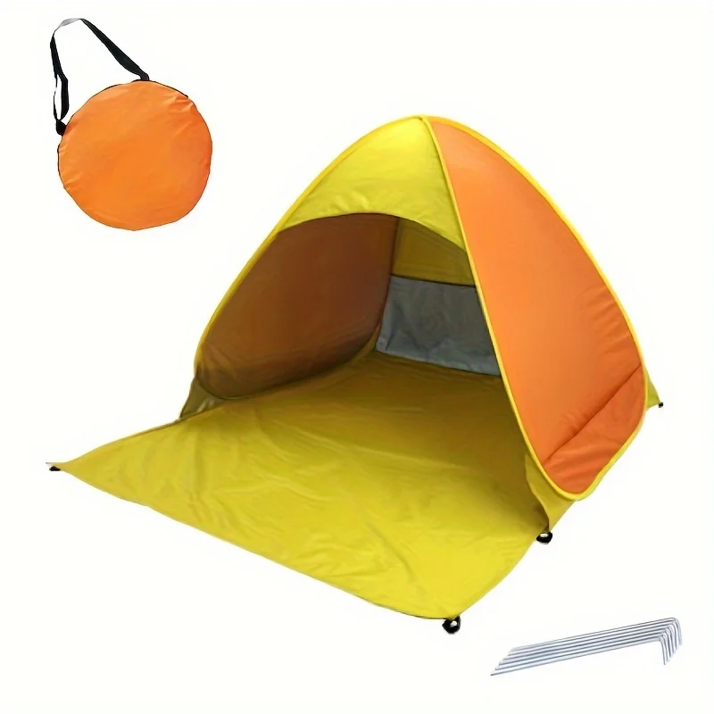 Lightweight and durable portable pop-up beach tent with UPF 50+ UV protection! Includes 6 ground stakes.
Lightweight and durable portable pop-up beach tent with UPF 50+ UV protection! Includes 6 ground stakes.