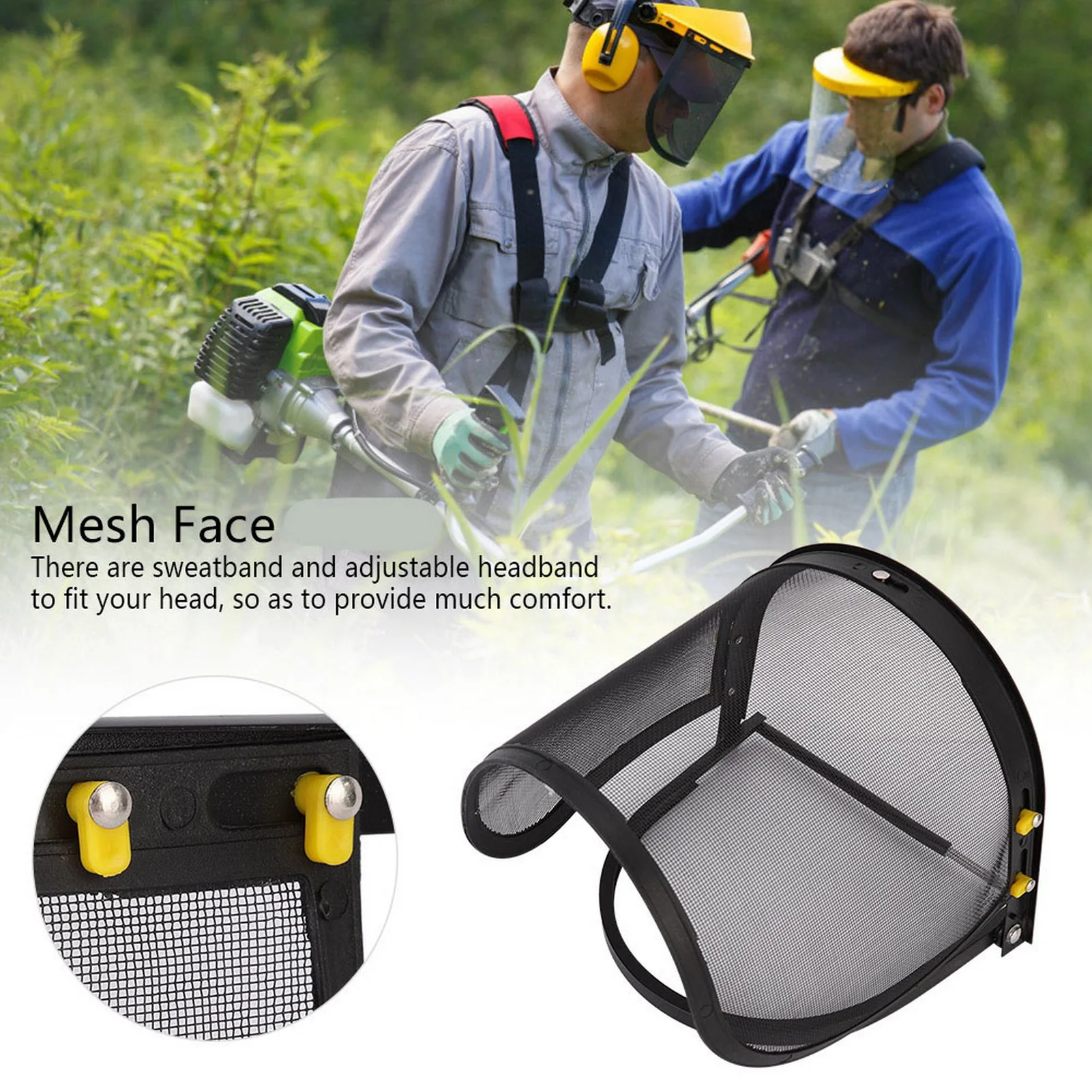Face Shield Garden Grass Trimmer Safety Helmet Hat With Full Face Mesh Splash Proof Face Screen Safety Protective Mask
Face Shield Garden Grass Trimmer Safety Helmet Hat With Full Face Mesh Splash Proof Face Screen Safety Protective Mask